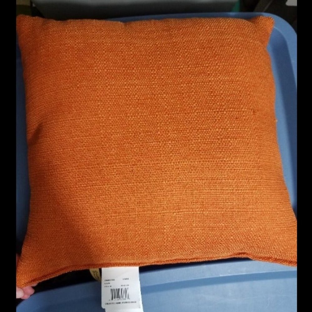 Rusty orange throw pillow